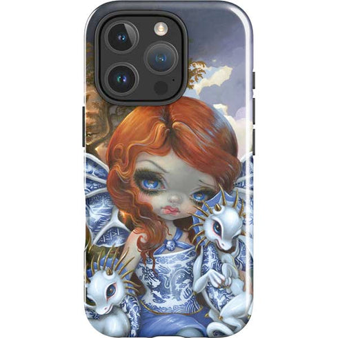 Fairy and Dragons with White and Blue Porcelain Wings by Jasmine Becket-Griffith iPhone 16 Pro Impact Case